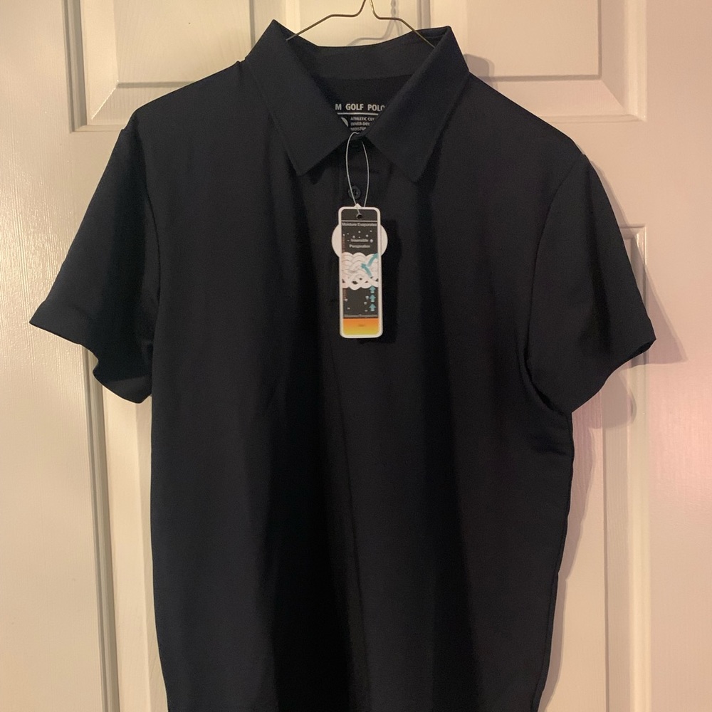 Fit Space Men's Black Seamless Performance Polo